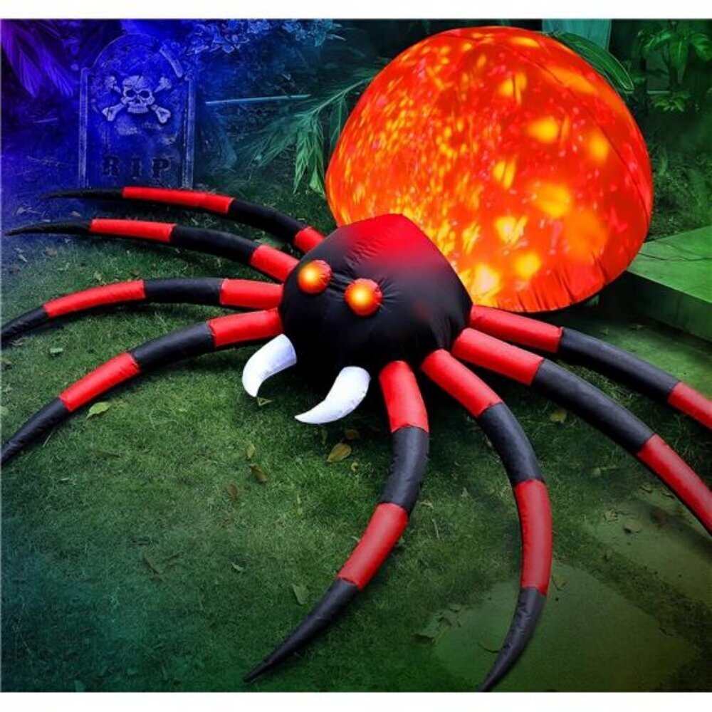 Giant 8 Ft Inflatable Spider Outdoor Yard Halloween Decoration